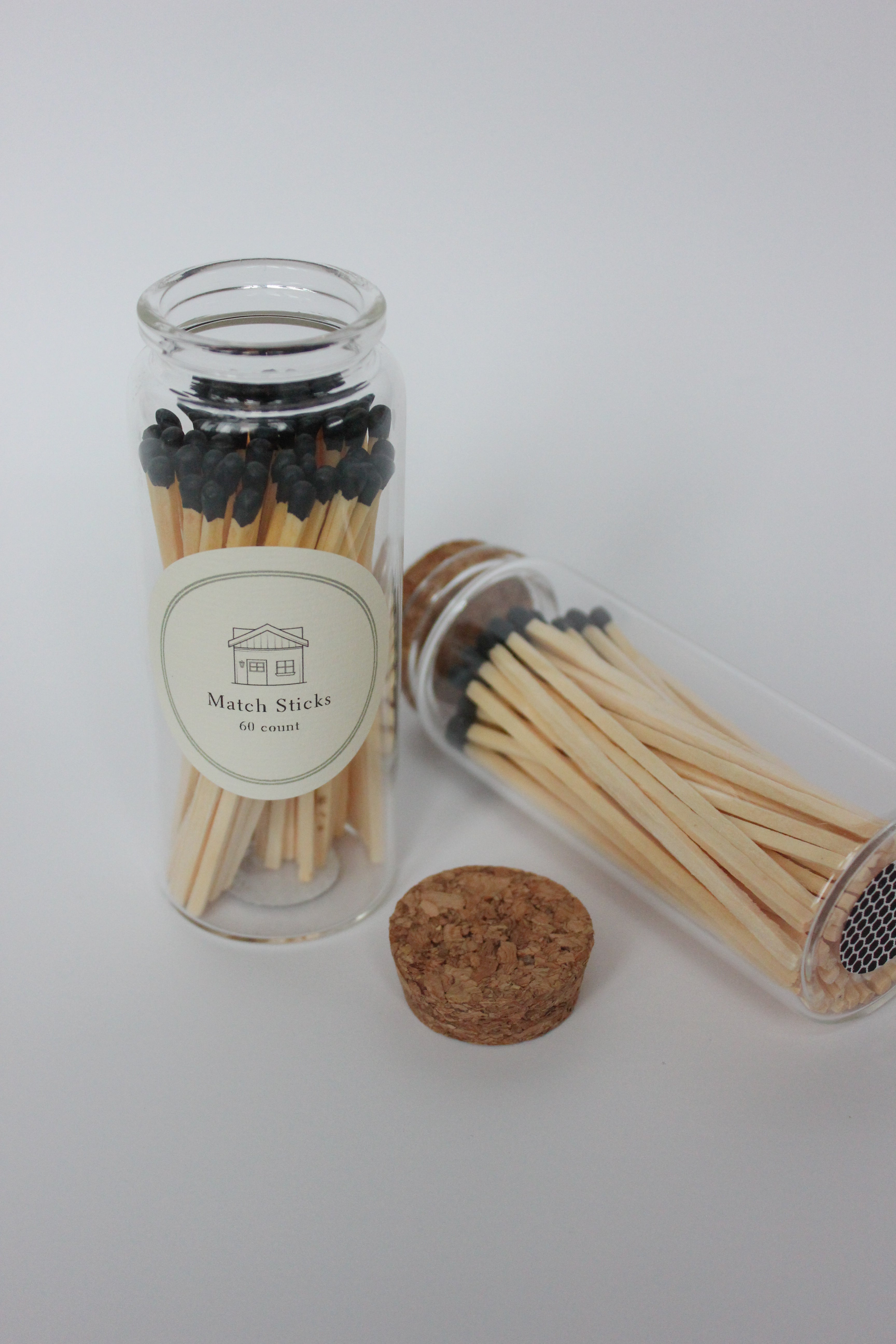 4" Wooden Match Jar