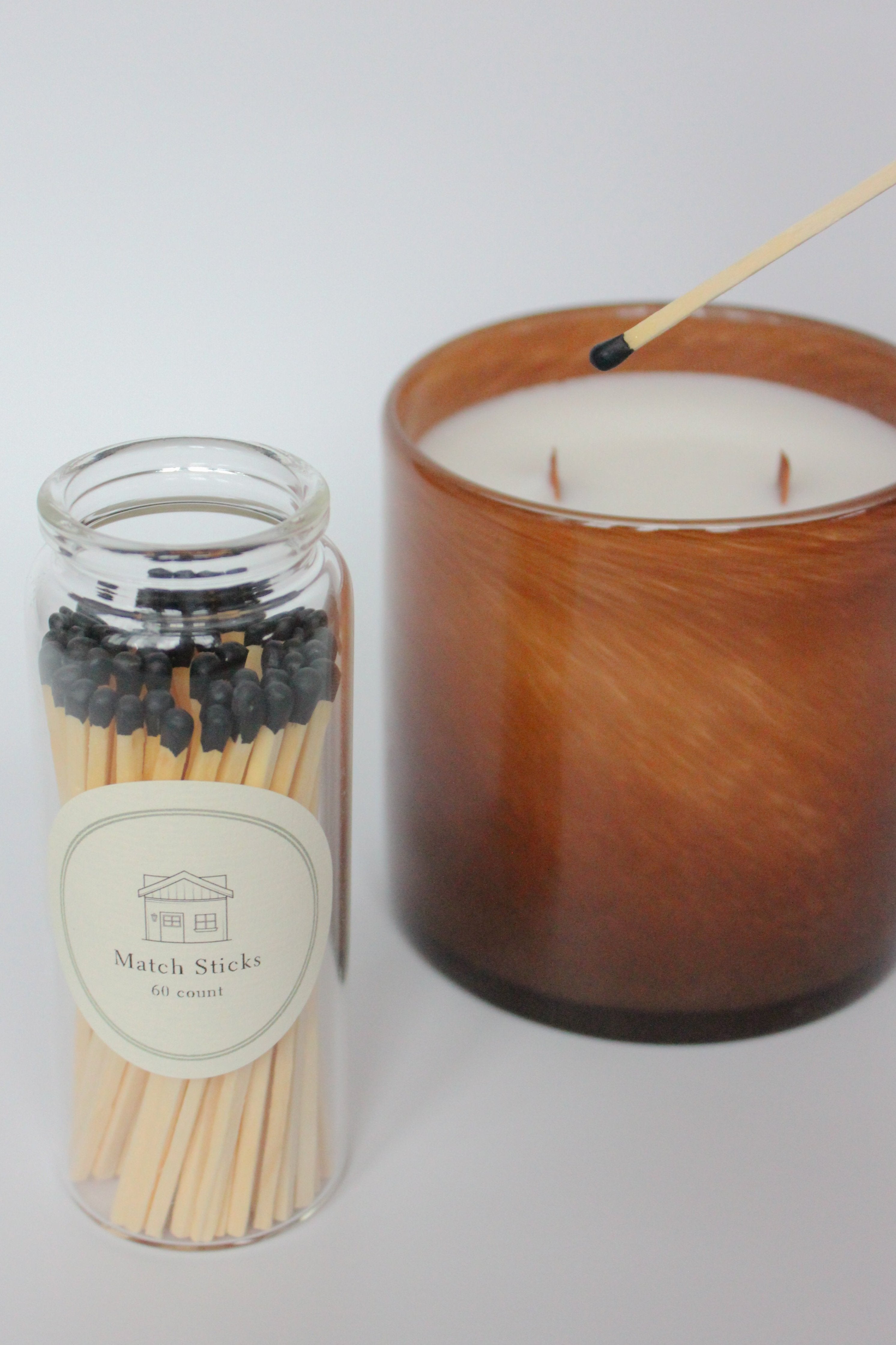 4" Wooden Match Jar