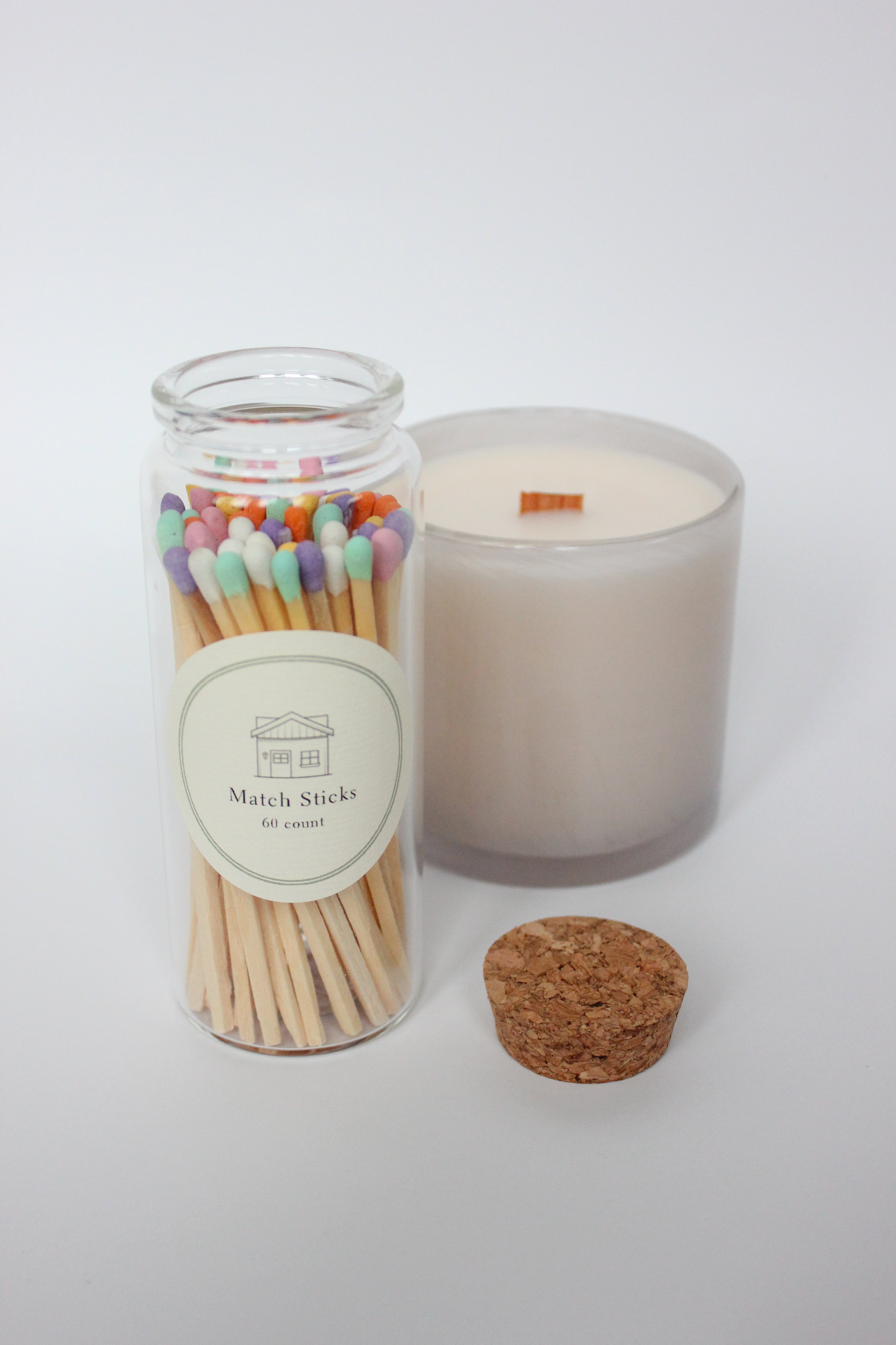 4" Wooden Match Jar